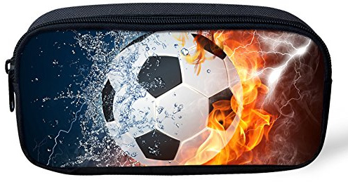 POLERO Fußball Druck Jungen Bleistift Tasche Kinder Schule Briefpapier Stift Fall Null Geldbörse