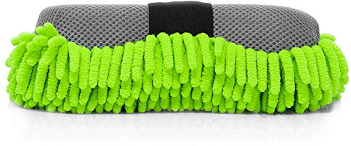 Nuke Guys - 2 Way Wonder - Chenill - Insektennetz Strap On Waschschwamm für die professionelle Autopflege - sanfte Zotteln für schonendes Reinigen - Insektenmesh für hartnäckige Verschmutzungen