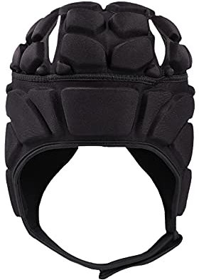 NICEYEA Fußball-Kopfschutz, professionell, Rugby, weich gepolstert, Multisport, gepolstert mit Kinnriemen, für Erwachsene