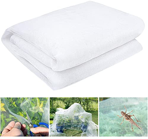 Powmag Insektenschutznetz, Kulturschutznetz, Gemüseschutznetz 3x10m, Garten Insekten Netz Feinmaschig, für Gemüse, Obst, Blumen, Pflanzen