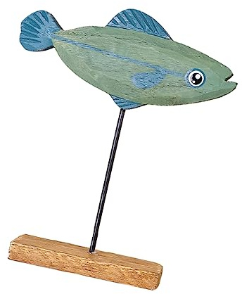 VICASKY Decorazione Natalizia Legno Forma Di Pesce Ornamento Da Tavolo Per Natale Per Festività e Decorazioni