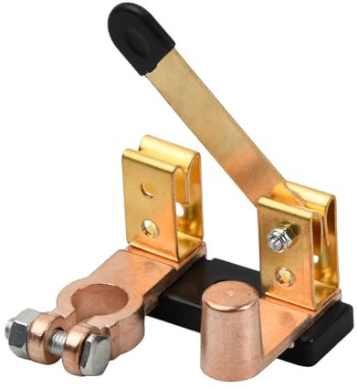 Coupe-Circuit Batterie 12V 24V pour Auto, Camion, Véhicule Utilitaire, Bateau, Camping-Car - Interrupteur Principal de Batterie avec Interrupteur à Lame, Borne de Batterie, Séparateur de Batterie
