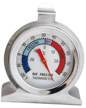 VANZACK Gefrierschrank-kühlschrankthermometer 4er-pack Kühlschrankthermometer Aus Edelstahl Genaue Temperaturüberwachung Leicht Zu Tragen Silberfarben