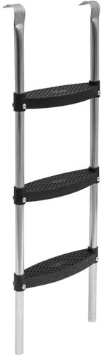 96cm Height 3 Tread Trampoline Ladder Steps - Frame Hanging Wide Grip Step 150KG