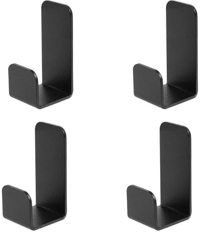 DABSTORY Handduksskena utan borrning 4 stycken set självhäftande krokar badrumskrokar för handdukar självhäftande extra starka handdukskrokar väggkrokar matt finish badrockskrokar diskhanddukshållare