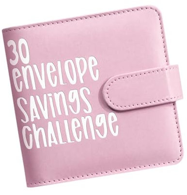 30-Tage-Umschlag-Challenge-Ordner, Haushaltsbuch mit Geldumschlägen - Geldsparendes Umschlagbinder-Budgetbuch,Wasserdichtes Planerbuch für Geschäftsreisen, Arbeitsbereich, Zuhause, Schule,