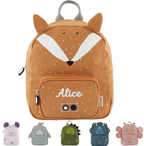 upstitch studio Trixie Kinderrucksack mit Namen personalisiert bestickt (Fuchs, Rucksack KLEIN/SMALL)