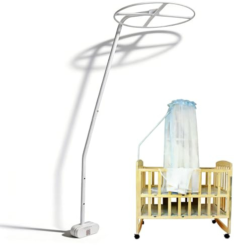 WGFOIP Crib Canopy Holder, Adjustable Height Baby Crib Canopy Stand Net Accessories for Various Domed Net