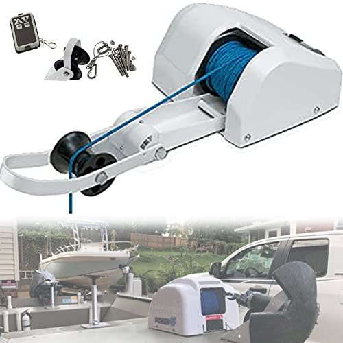 Treuil d'ancre électrique, guindeau électrique marin, kit de guindeau de bateau d'eau salée avec télécommande, Ancres jusqu'à 25 lb, Cordon de batterie de calibre 10 de 17 pi de qualité marine