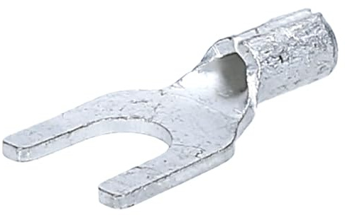 Kalitec 10x Gabelkabelschuh 1,5mm² - Unisolierte Crimpkabelschuh U-Form | U-förmiger Anschluss für Kabelbefestigung, Elektrik Zubehör, Ideal als Kabelverbinder, Steckverbinder und Schraubverbinder