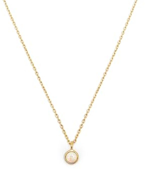 SINGULARU - Collar Hope. Latón con Baño en Oro de 18 Kt y Piedra Sintética. Joyas Para Mujer.