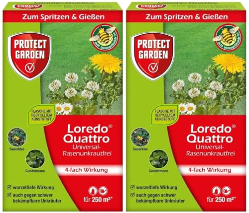 2 X 250ml Loredo Quattro Universal - Rasenunkrautfrei