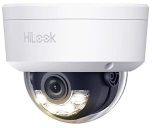HiLook HIKVISION - Telecamera di sorveglianza esterna, risoluzione 4 K/8 MP, senza Wi-Fi, LAN/PoE, telecamera esterna con sensore di movimento, telecamera esterna, visione notturna, slot per schede SD