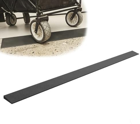 Schwellenrampen für den Innenbereich, Rollstuhlrampe, rutschfeste Schwellenrampe, abgewinkelte Bordsteinrampe aus Gummi, tragbar, leicht, für Türöffnungen, Treppenstufen/98 x 12 x 3 cm/39 x 4,7 x 1,2