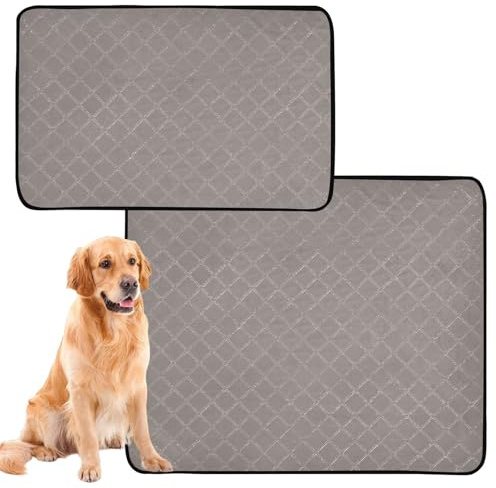 3 Pack Dog Pee Mat Reusable Pee Pads for Dogs Anti Slip Rug for Lawn 20x24in Taupe