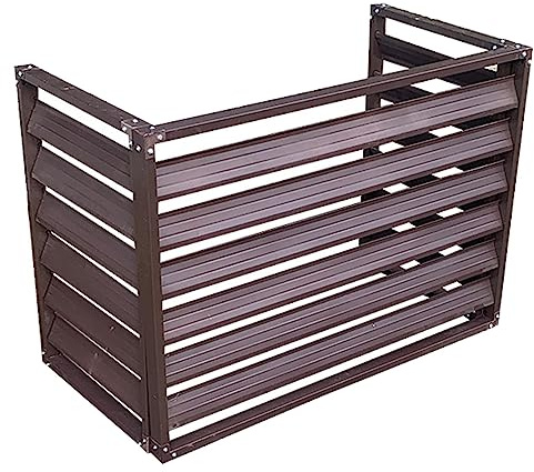 Cubierta de aluminio para aire acondicionado y protector de bomba de calor, para fachadas, marrón, 100 x 50 x 70 cm, diseño elegante resistente a la intemperie