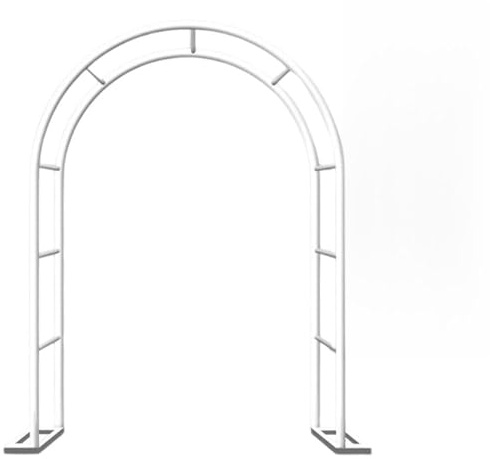 Arco da giardino per piante rampicanti in metallo, pergolato, traliccio per pergola, larghezza 80, 350 cm, baldacchino decorativo per esterni, facile da montare (bianco, 120 x 220 cm)