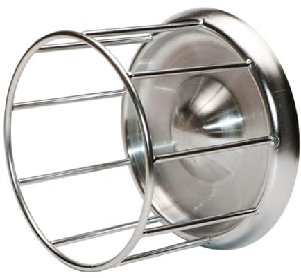 Gadpiparty Mangeoire Acier Inoxydable pour Tortue Terrestre Bol Rond Résistant et Pratique Distributeur Eau et Nourriture pour Reptiles Gamelle Portable pour Petits Animaux