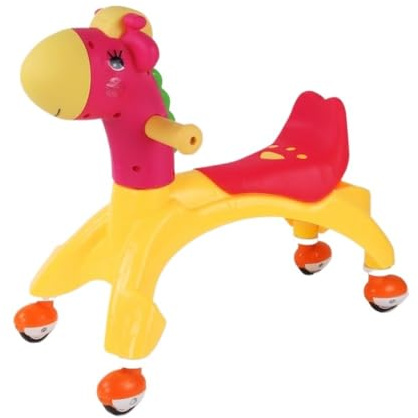 WLH Alexanders Carrelli Twist Car for bambini piccoli, giocattoli da guidare, carrello a spinta con schienale rialzato, for bambini Macchinine(Rot)
