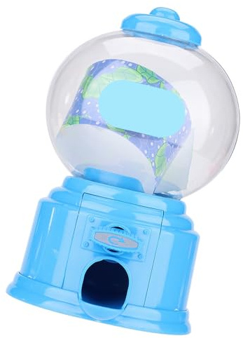 Generic Mini Dispensador Plástico de Gumball de la Máquina del Caramelo Portátil de los Niños para el Regalo de la Guardería y de Cumpleaños (BLUE)