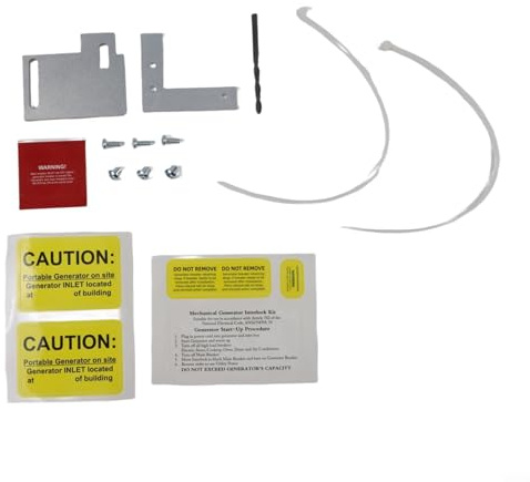 PureBowlic Generator Interlock Kit For CH Series For TAN Breakers, 150/200A Panel Safety Lockout, Aluminum Alloy Horizontal Interlock, Silver, 2-Circuit