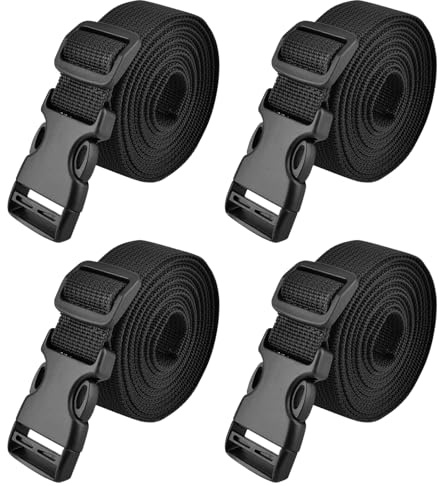 TRIWONDER Bagageremmar resväska bälten resetillbehör väska remmar justerbar slitstark med snabbspänne 4 pack