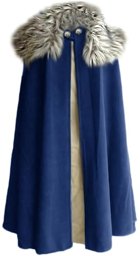 Herren Wikingerumhang, Pelzumhang, Kostüm, Mittelalte,r Renaissance, König, Halloween, Cosplay