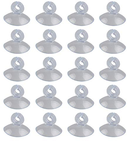 HALJIA 20PCS Aquarium Fish Tank Suction Cups Suckers Clips Air Line Pump Tubing Plastic Airline Suction Cup Fish Tank Sucker Holders Clamps for 4/6mm AirLine Tube