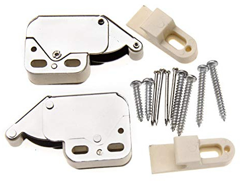 Be In Your Mind 2pcs Mini Spring Latch Push to Open Touch Catch Latch Release Lock Spring Loaded Automatic Touch Latch for Window Shed Gate Cabinet Cupboard Door