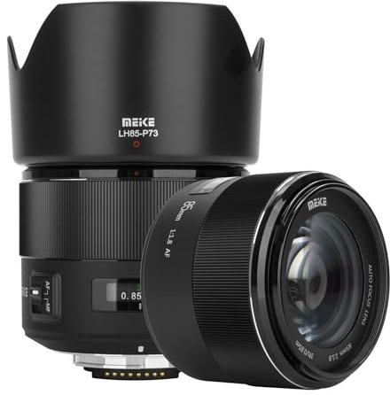 MEKE 85mm f1.8 lente de teleobjetivo de enfoque automático de gran apertura para cámara Nikon F Mount DSLR compatible con cuerpos APS C como 610 D750 D780 D810 D850 D3300 D3500 D5100 D5200 D5300 D7200