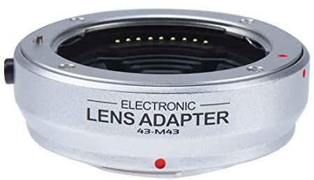 FocusFoto Electronic AF Auto Focus Adapter Ring for Four Thirds 4/3 lens to Olympus PEN Panas0nic Lumix Micro Four Thirds (MFT, M4/3) Mount Mirrorless Camera Body as DMW-MA1 MMF-1 MMF-2 MMF-3 (Silver)