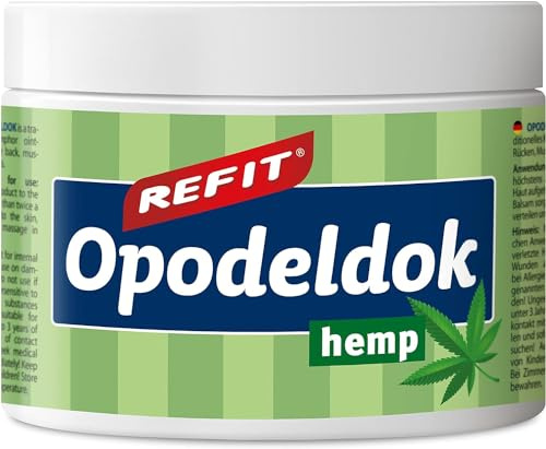 REFIT® Opodeldok Hanf-Salbe XXL 500 ml – Erfrischende Hanf Kräutersalbe mit Kampfer & ätherischen Ölen – Sanfte Pflege für Rücken Muskeln & Gelenke – Mit natürlichen Extrakten