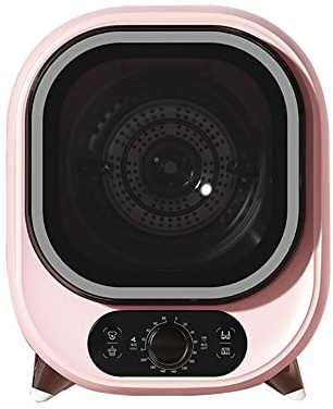Mini Secadora de Ropa Eléctrica Portátil, Carga Frontal, Compacta Con Tina de Acero Inoxidable, 500 W, Para Apartamento, Dormitorio - Rosa