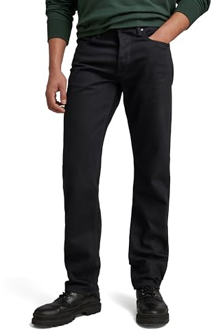 G-STAR Mosa raka jeans för män, Svart (Pitch Black), 35W / 38L