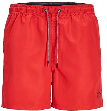 JACK & JONES Jpstfiji Jjswim Solid Sn Pls badshorts, True röd/detalj: solid, 44 plus size