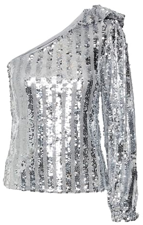 VMEFI ONE Shoulder LS TOP JRS, Silverfärg, L