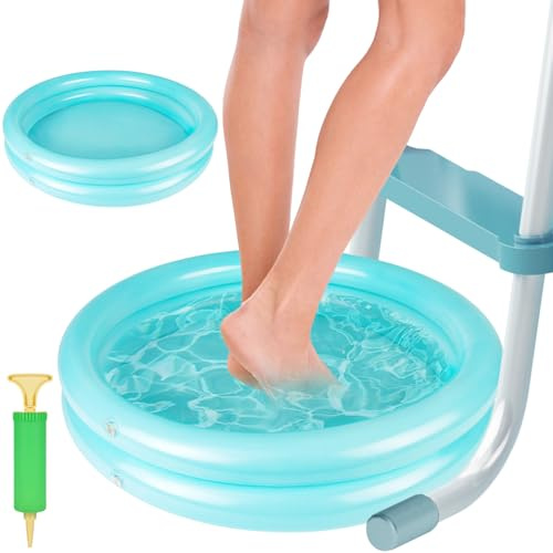2 Pack Inflatable Pool Foot Bath Basin, Swimming Pool Clean Feet