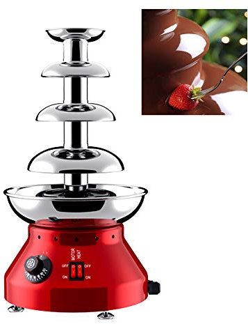 Wrobelax 5-Tier Chocolate Fondue Fountain Machine 3L Stainless Steel Commercial Chocolate Fountain For Party Wedding Restaurant, 30℃~110℃ Adjustable