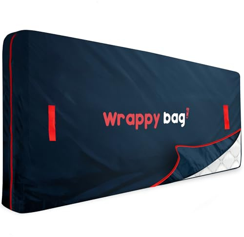 Wrappybag Funda Protectora para Colchones en Poliéster Oxford con 4 Asas – Resistente Funda de Colchón para Mudanza, Almacenamiento y Transporte – 70 x 140 cm