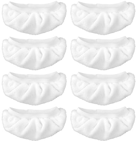 8St Dampfwischer Pads, Waschbar Dampfwischer Bezüge Dampfer Pads Ersatz Mikrofaser Dampfreiniger Stoffbezug für Bissell Steam Shot Comforday PurSteam Handdampfreiniger