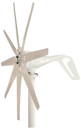 QZCX Aerogenerador Eolico, Turbina aeroneradora de 8 aspas, 3000w, energía Gratuita for Uso doméstico, 12V, 24V, 48V, Apta for farolas, monitoreo de Barcos(12V)