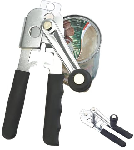 Manual Can Opener, Heavy Duty Can Opener Manual with Smooth Edges, Comfortable Grip & Sharp Cutting Blades, Stainless Steel Tin Openers Tin Cutter for Arthritic Hands-Kitchen Tool