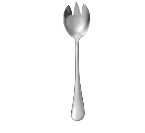 Cuchara de arroz, juego de cubiertos for ensalada, cuchara for servir ensalada de acero inoxidable for el hogar, cuchara y tenedor for fruta.(Silver)