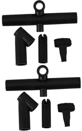 2 Kunststoffrahmenverbinder für Drachen, Schwarz, 8 Stück | Selbstgemacht Kites, T-verbinder und Stützstücke, Ersatzteile für Bastler und Kinder, Outdoor Zubehör