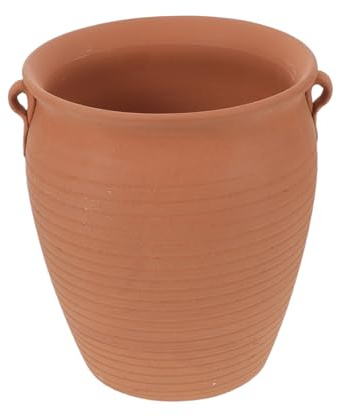 Cabilock Boîte de Rangement en Terre Cuite Ventilée pour Ail et Légumes Racines, Contenant Multifonctionnel Cuisine avec Ventilation Assurant Fraîcheur et Style Rustique Minimaliste
