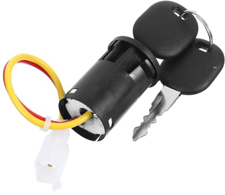 Chiave Interruttore di Avviamento per Auto Elettriche Bambini | Plastica e Ferro, per Scooter Elettrico e Veicoli Elettrici Infantili, Facile da Usare Stile Casuale