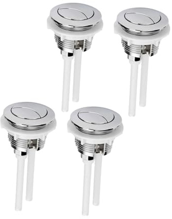 HOMSFOU 4 Piezas Botones de Descarga Doble para Tanque de Inodoro Repuestos Ovalados de Fácil Instalación Accesorios de Baño para Sistema de Doble Pulsación y Ahorro de Agua
