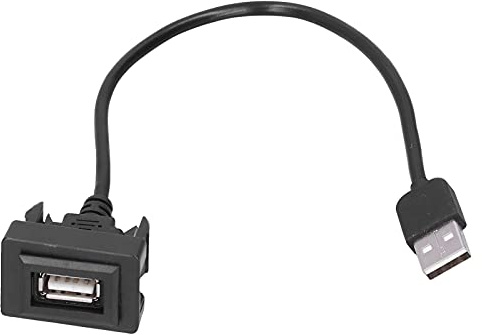 Segrehy Caricatore di prolunga USB Adattatore per presa di corrente per auto ABS Plug and Play portatile per ricarica del telefono cellulare nella console centrale dell'auto