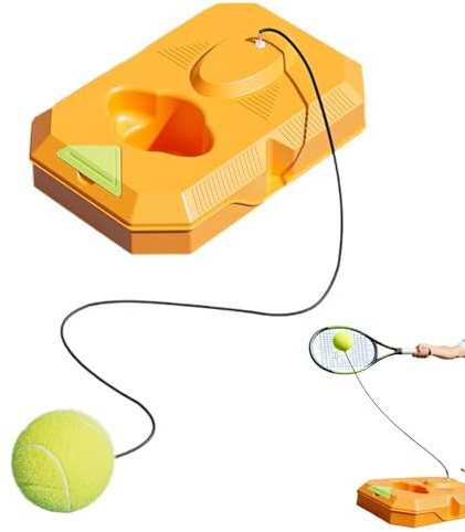 Generisk tennistränare – Balls Exercise Equipment | Portable Tennis Training Tool | High Bouncy Ball for Solo Practice, för nybörjare vuxna tonåringar Fielding Gym Outdoor Backyard Park