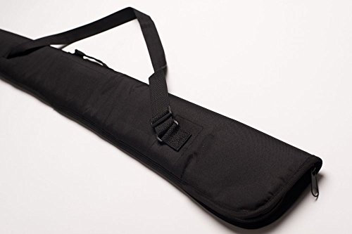 CUEL Queue-Tasche für Snooker-Queues 3/4-geteilt, aus schwarzem Kunststoff mit Platz für EIN Queue und Zwei Extensions